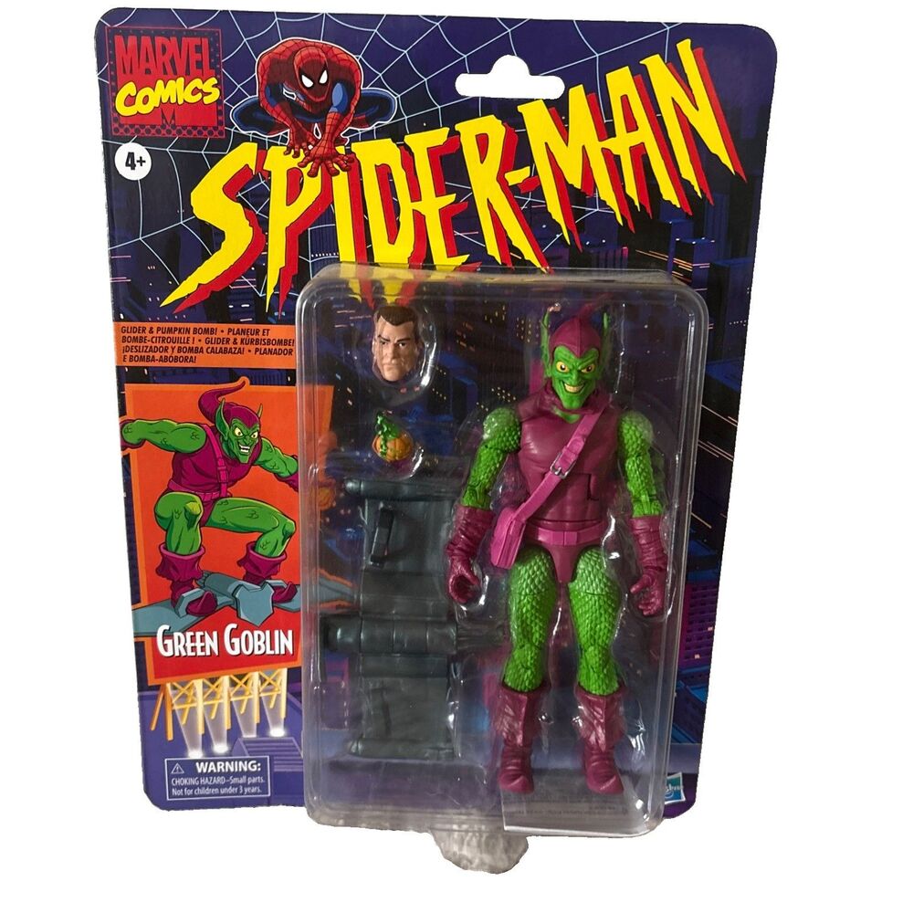 Spider-Man Retro Marvel Legends Green Goblin 6-Inch Action Figure MINT